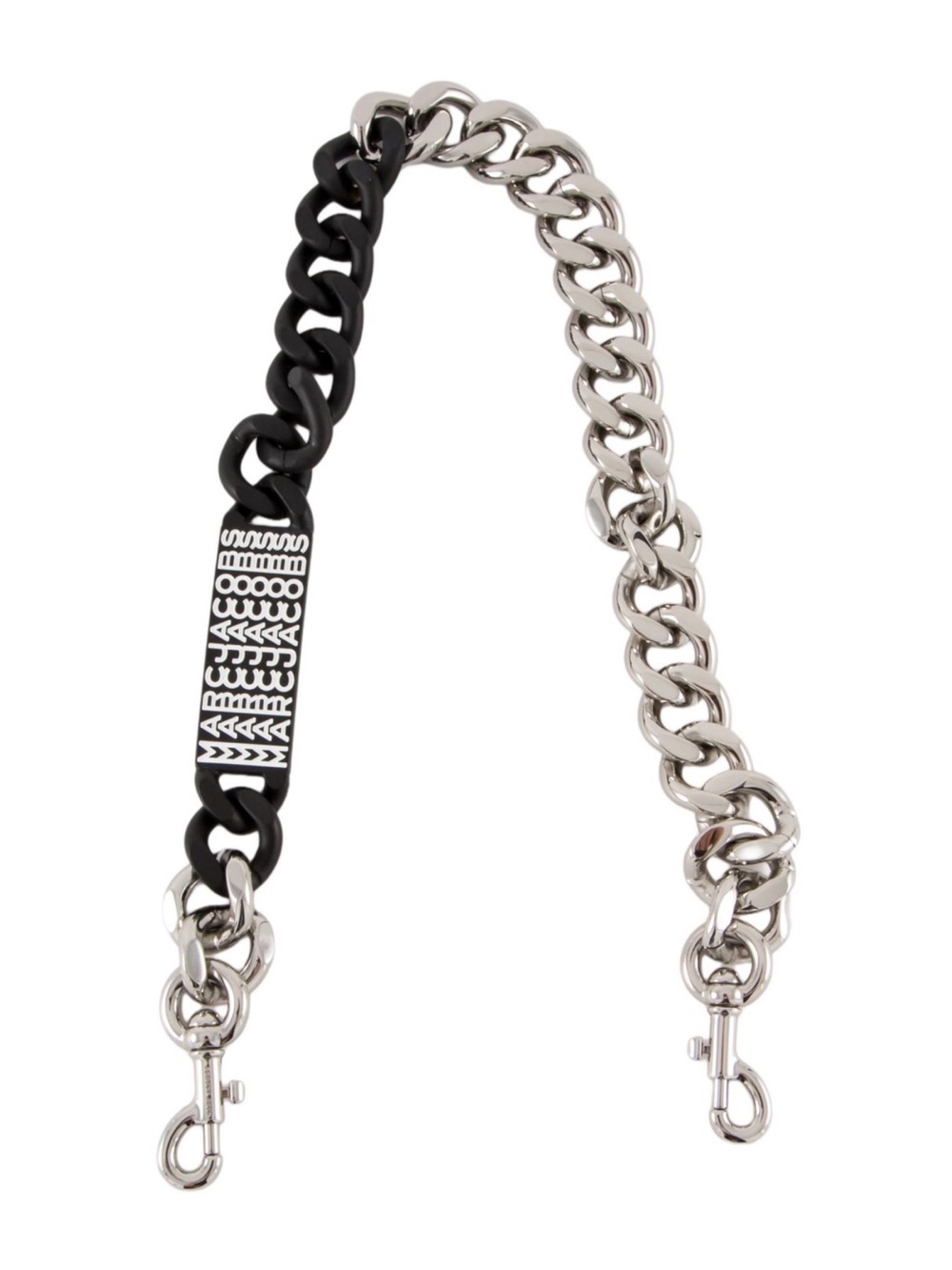NWT Marc Jacobs The Barcode Chain Strap Black Silver Nickel